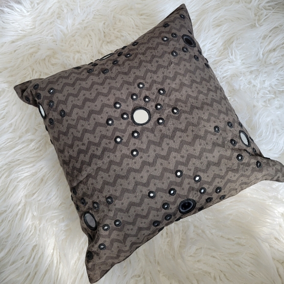 West Elm Mirror Pillwest elm Sandhur Mirror Burst Pillow Covow Cover with Insert - Picture 7 of 12